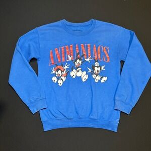 Vintage Animaniacs Sweater Small Blue Crewneck Cartoon Yakko Wakko Dot‎ WB